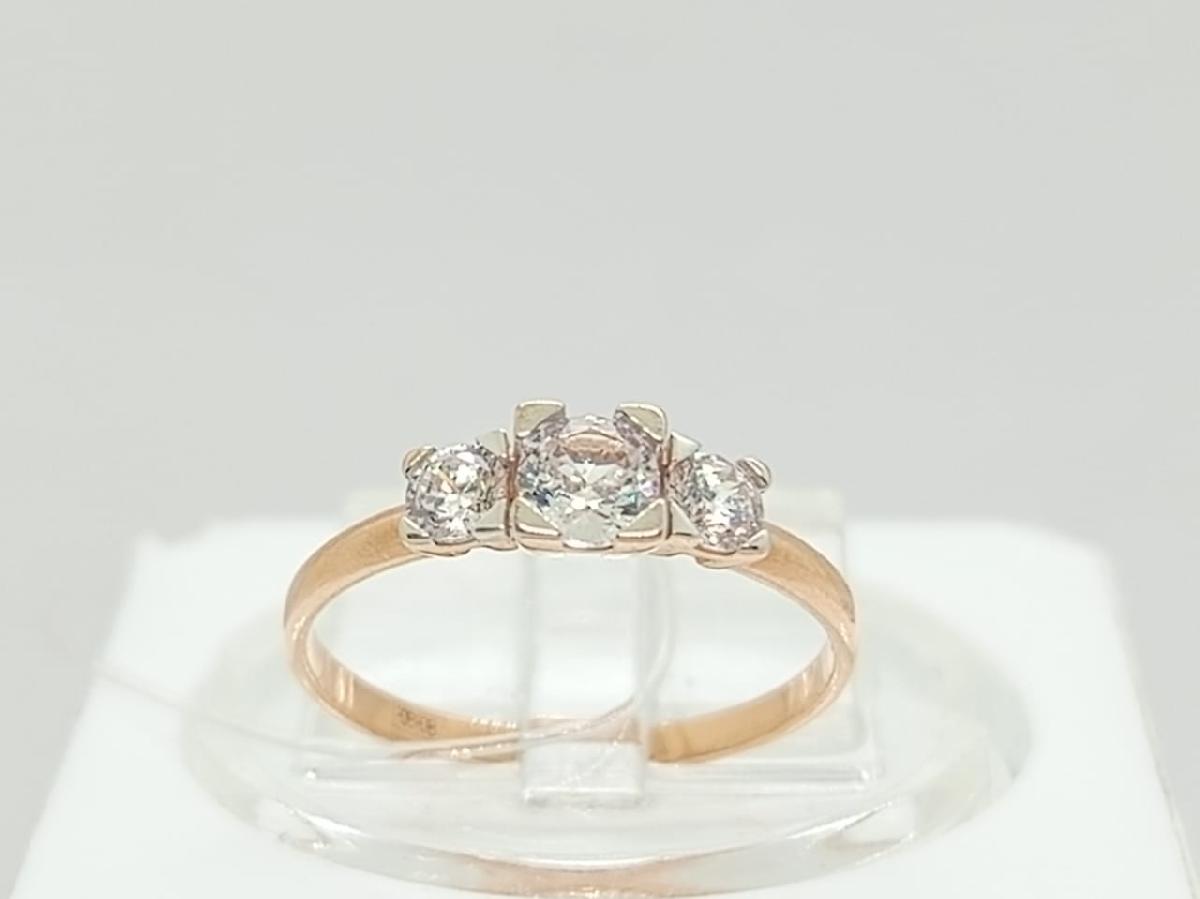 КОЛЬЦО С КАМНЯМИ (Au 585)