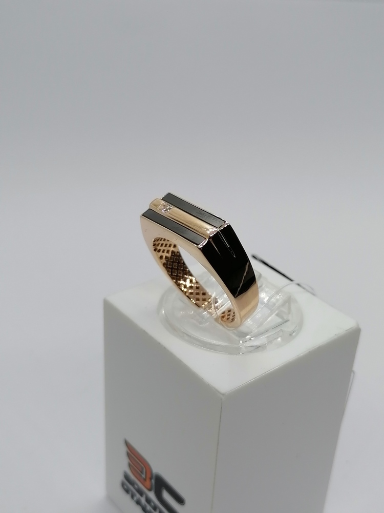 040022 КОЛЬЦО ПЕЧАТКА с камнями (Au 585)