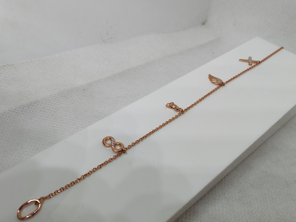 Б585 БРАСЛЕТ С КАМНЯМИ (Au 585)