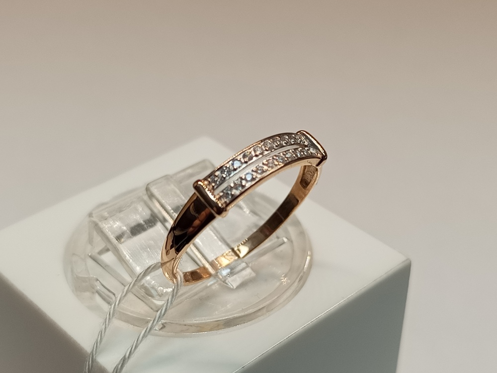 КОЛЬЦО С КАМНЯМИ (Au 585)