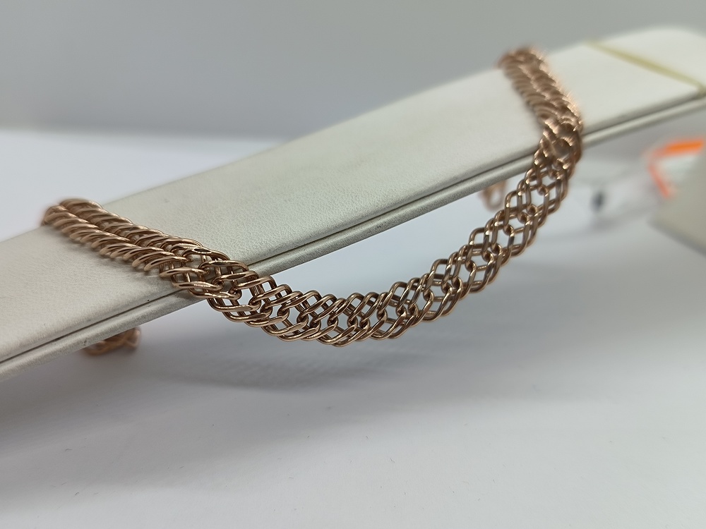 БРАСЛЕТ ПОЛНОВЕСНЫЙ Ромб тройной Au 585