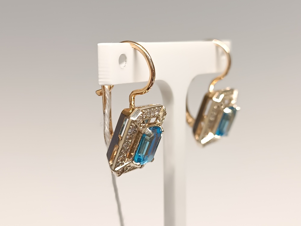 СКМИ585 СЕРЬГИ С КАМНЯМИ (Au 585)