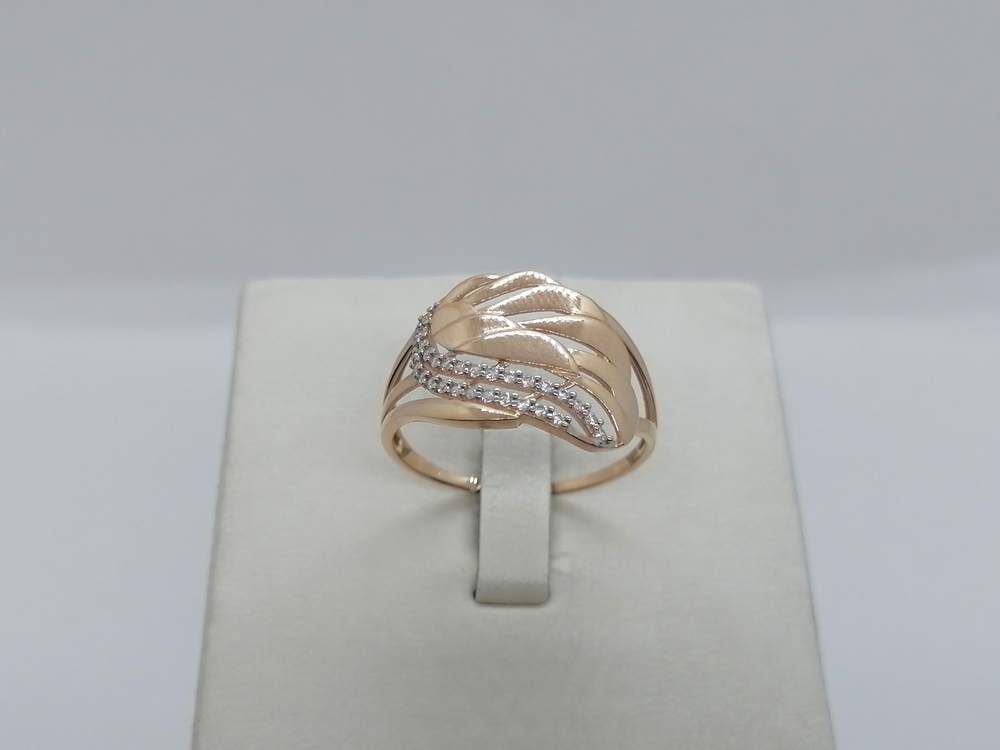 КОЛЬЦО С КАМНЯМИ (Au 585)