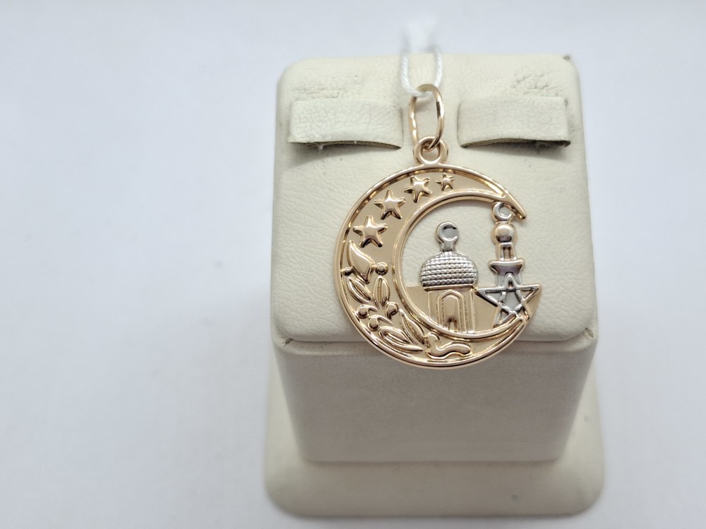 ПОДМБК585 ПОДВЕСКА МЕЧЕТЬ БЕЗ КАМНЯ (Au 585)