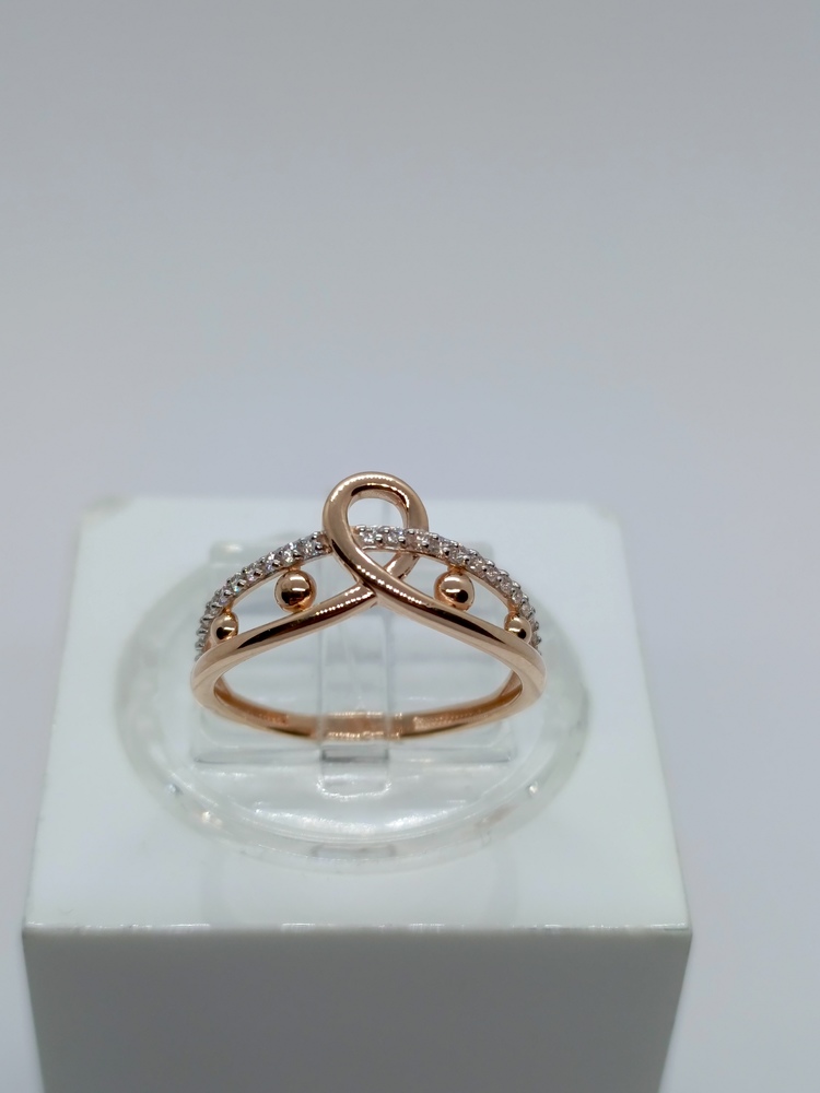 КОЛЬЦО С КАМНЯМИ (Au 585)