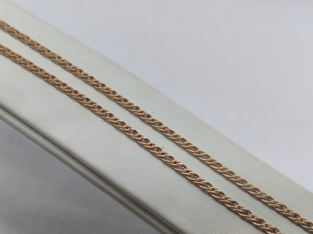 ЦЕПЬ ПУСТОТЕЛАЯ Ромб двойной (Au 585)