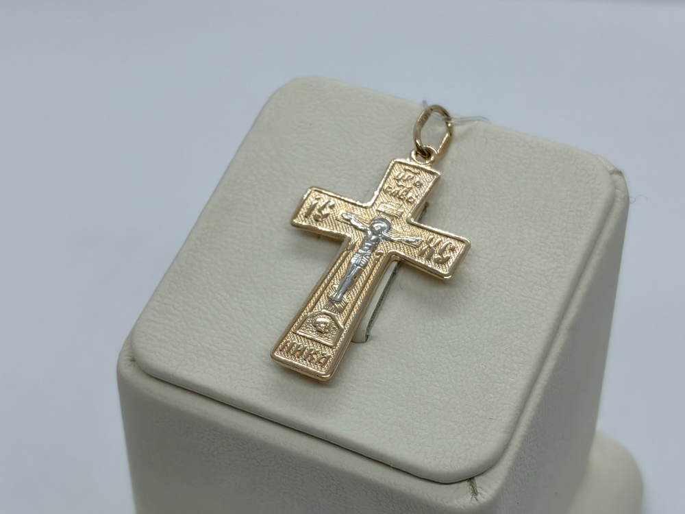 ПОДВЕСКА КРЕСТ без камня (Au 585)