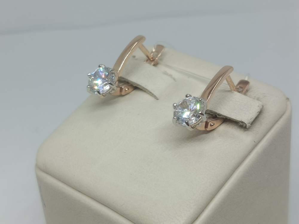 СЕРЬГИ С КАМНЕМ (Au 585)