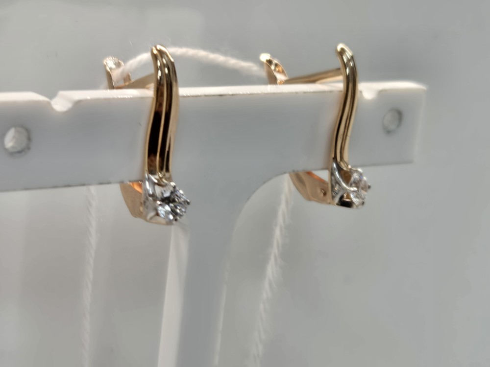 СЕРЬГИ С КАМНЕМ (Au 585)