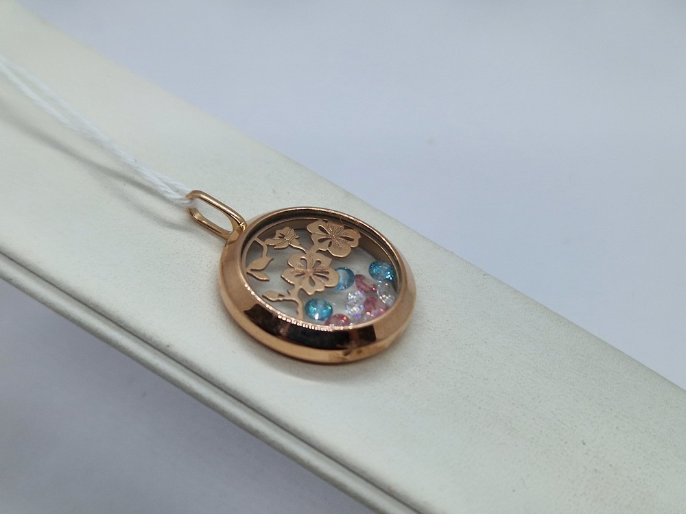 ПОДКМИ585 ПОДВЕСКА С КАМНЯМИ (Au 585)