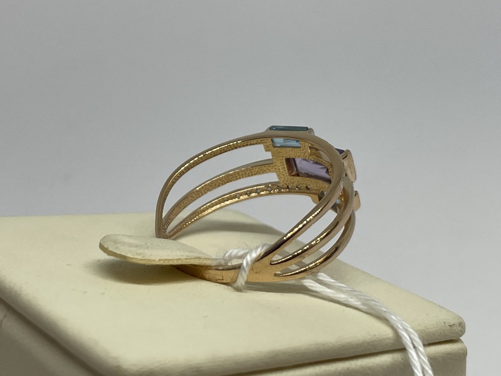 КОЛКМИ585 КОЛЬЦО С КАМНЯМИ (Au 585)