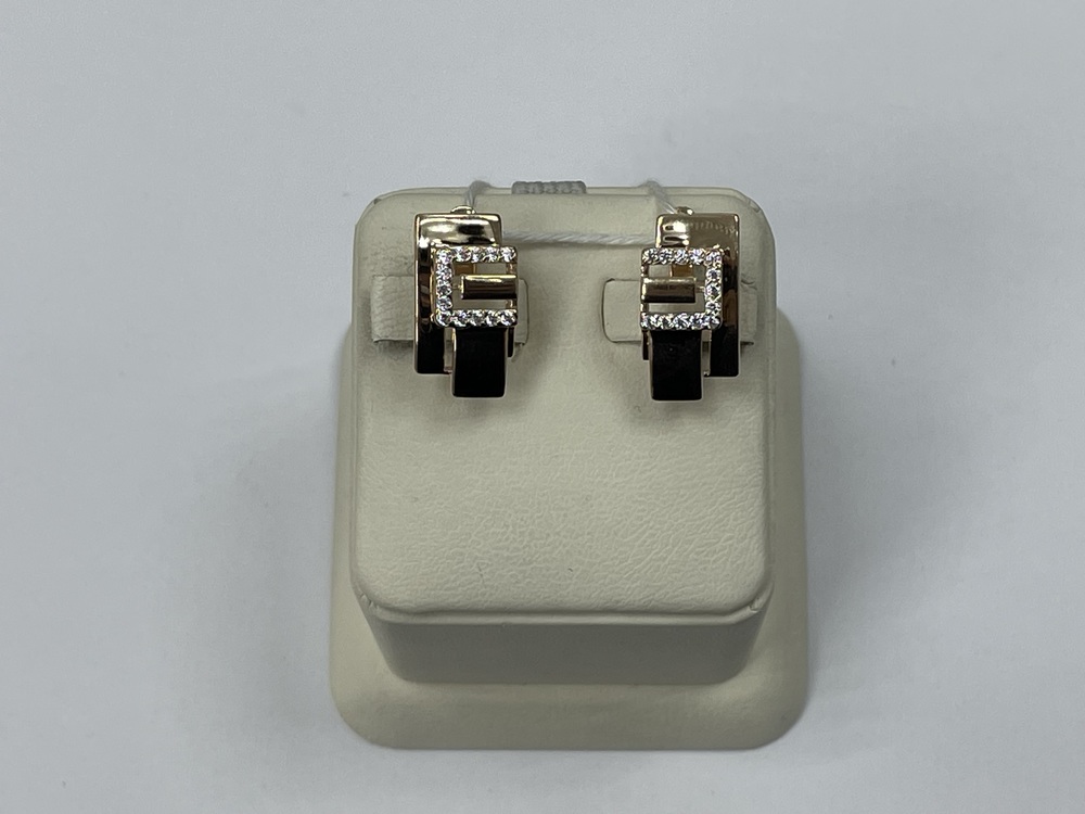 СКМИ585 СЕРЬГИ С КАМНЯМИ (Au 585)