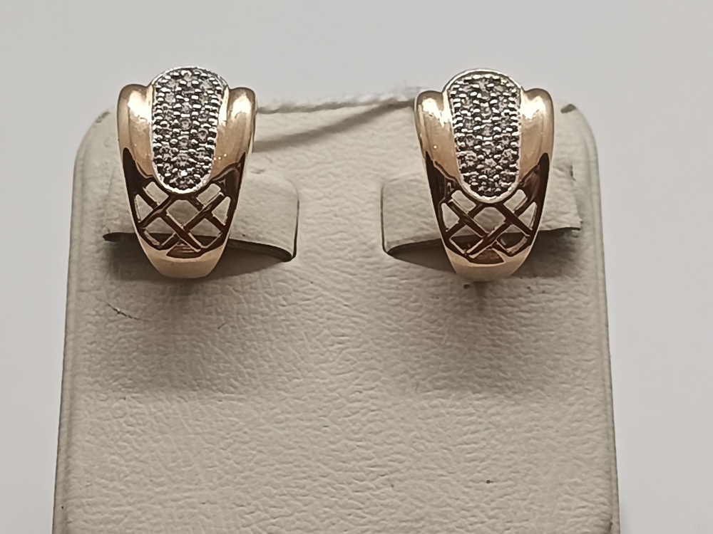 СКМИ585 СЕРЬГИ С КАМНЯМИ (Au 585)