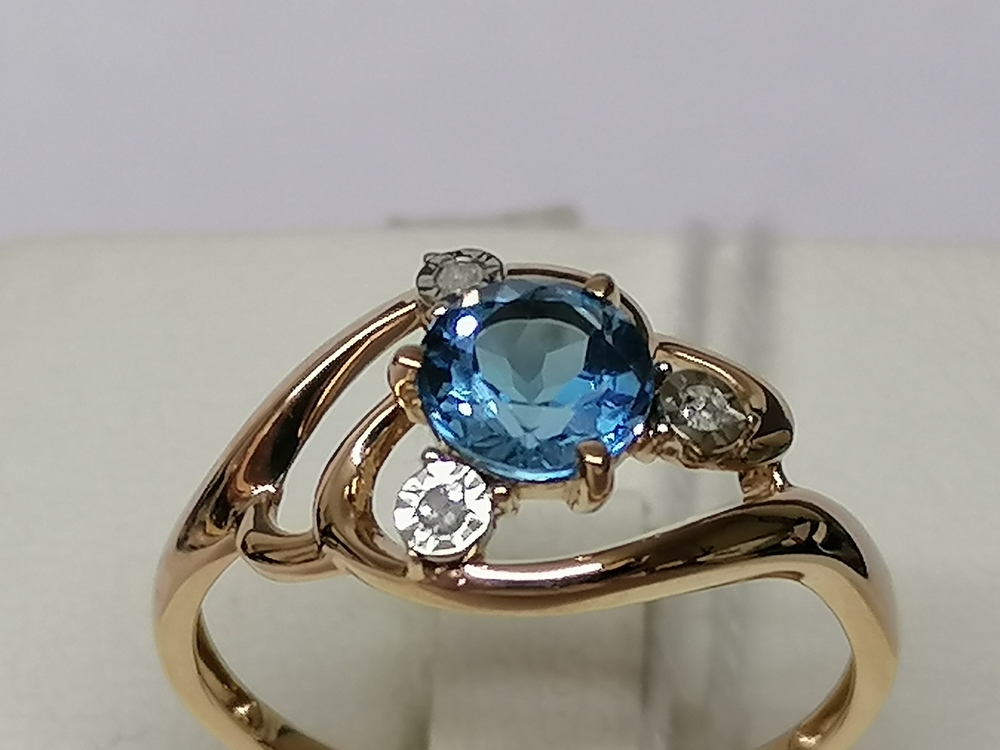 КОЛКМИ585 КОЛЬЦО С КАМНЯМИ (Au 585)