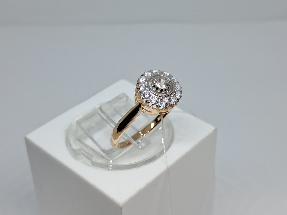 КОЛЬЦО С КАМНЯМИ (Au 585)