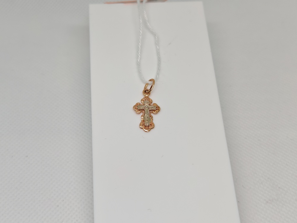 ПОДВЕСКА КРЕСТ БЕЗ КАМНЯ (Au 585)