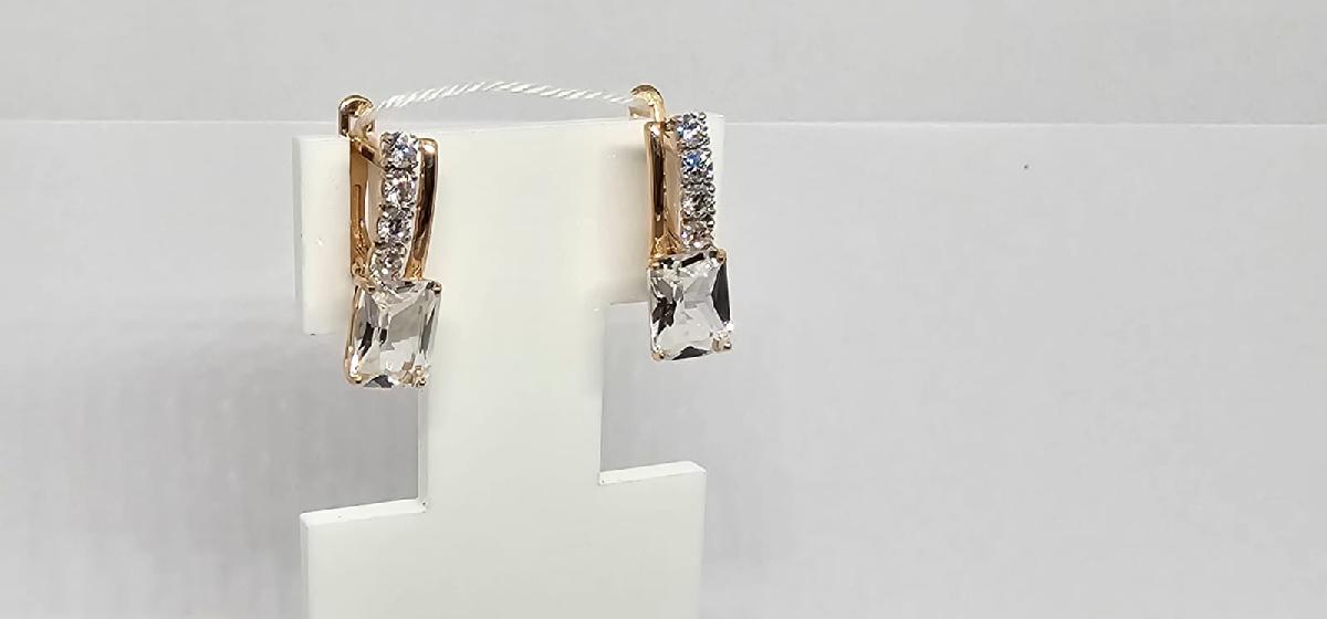 СКМИ585 СЕРЬГИ С КАМНЯМИ (Au 585)