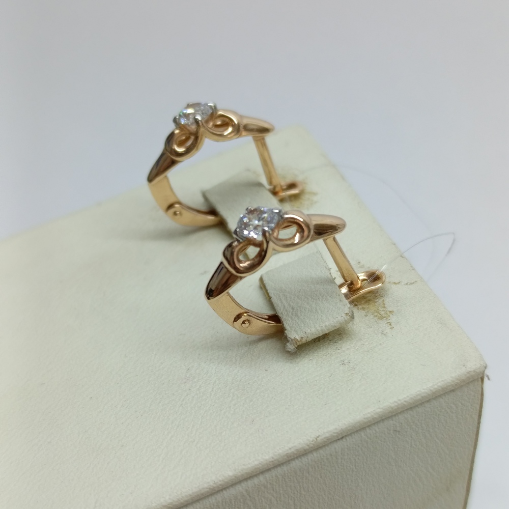 СЕРЬГИ С КАМНЕМ (Au 585)