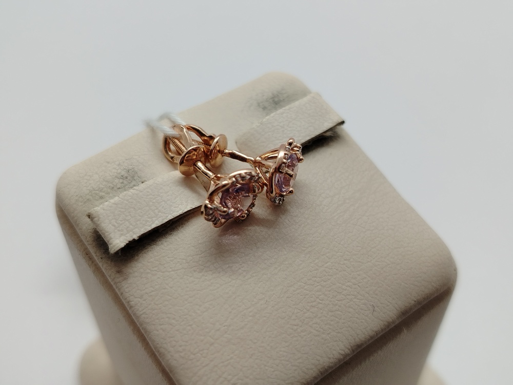 СПУС585 СЕРЬГИ ПУСЕТЫ (Au 585)