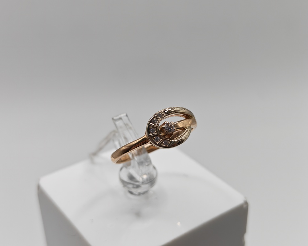 КОЛЬЦО С КАМНЯМИ (Au 585)