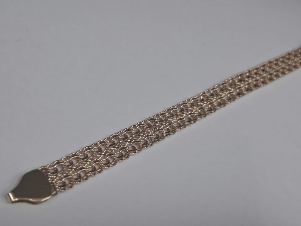 Бисмарк Б70 Двухрядный БРАСЛЕТ ПУСТОТЕЛЫЙ (Au 585)