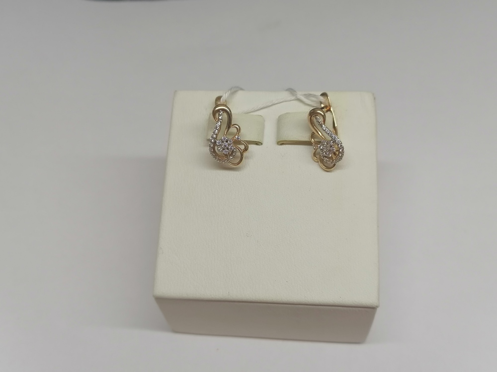 СКМИ585 СЕРЬГИ С КАМНЯМИ (Au 585)