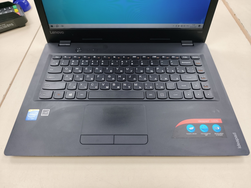 Ноутбук Lenovo 100s; Celeron N3050, HD Graphics, 2 Гб, 64 Гб, Нет