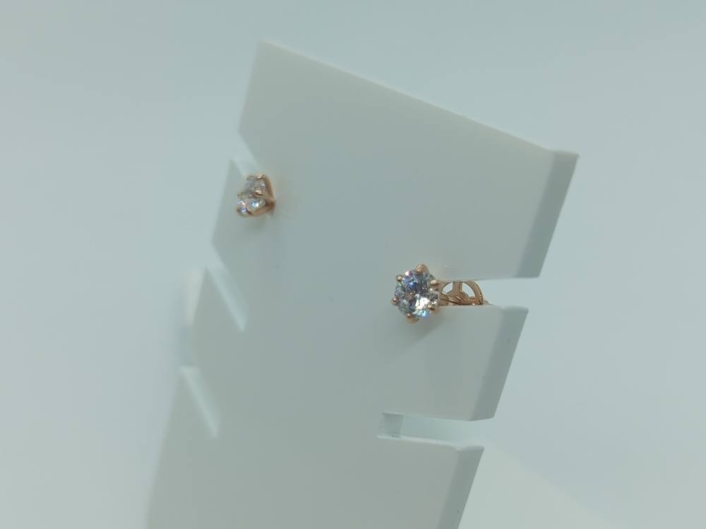 СЕРЬГИ ПУСЕТЫ с камнем (Au 585)