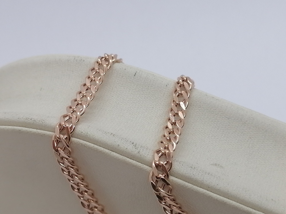 8080154П-45 ЦЕПЬ ПУСТОТЕЛАЯ Ромб двойной (Au 585)