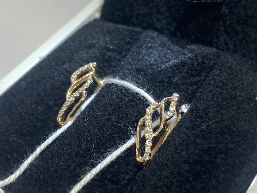 СКМИ585 СЕРЬГИ С КАМНЯМИ (Au 585)