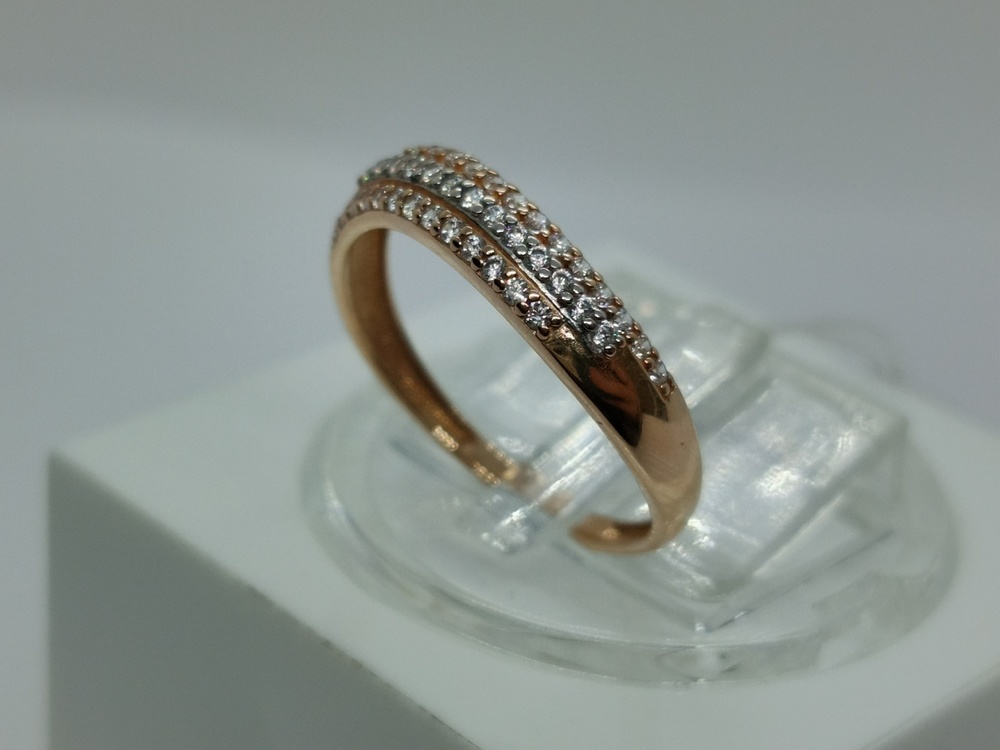 КОЛЬЦО С КАМНЯМИ (Au 585)