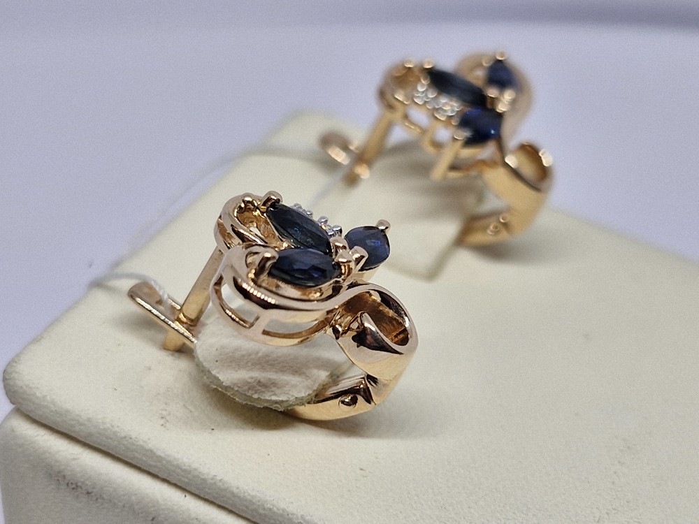 СКМИ585 СЕРЬГИ С КАМНЯМИ (Au 585)