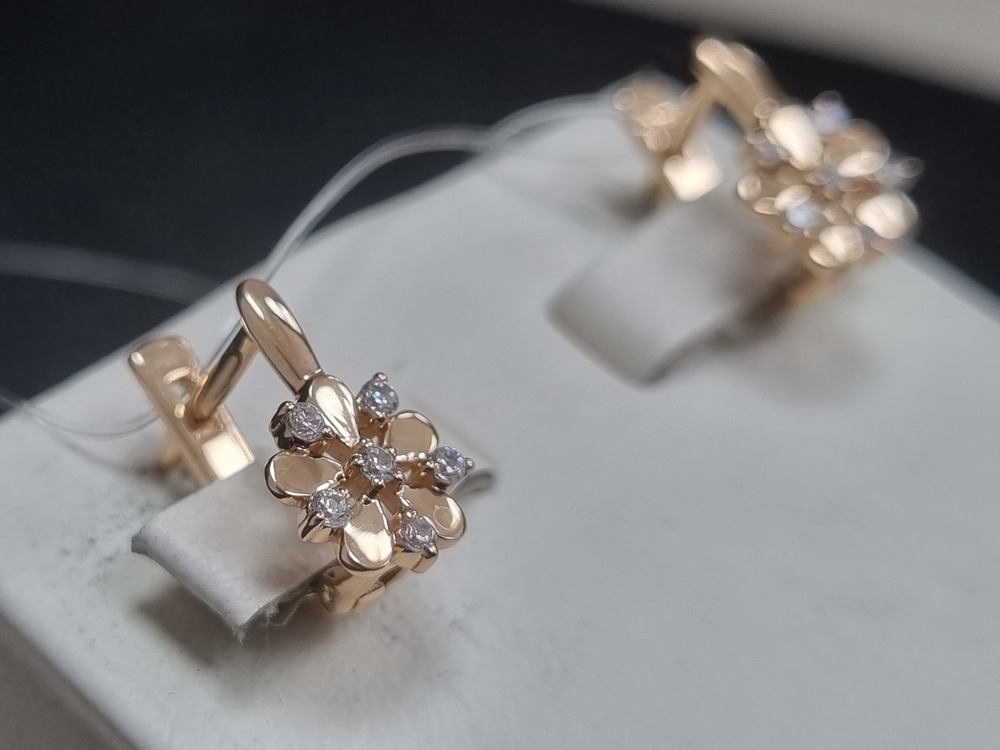 СЕРЬГИ С КАМНЯМИ (Au 585)