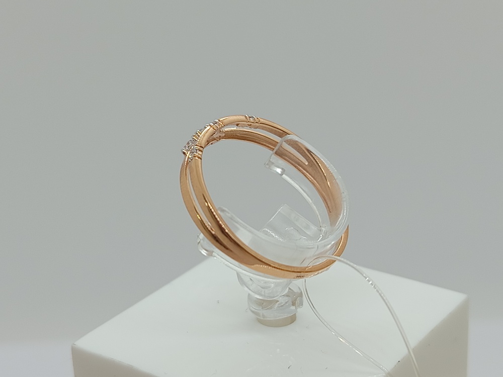 КОЛЬЦО С КАМНЯМИ (Au 585)