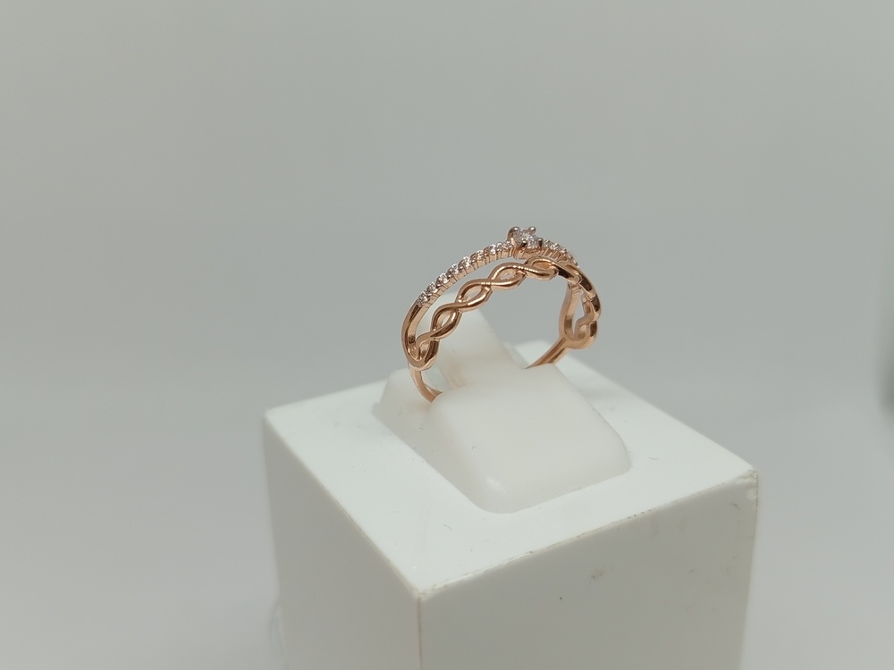 КОЛЬЦО С КАМНЯМИ (Au 585)