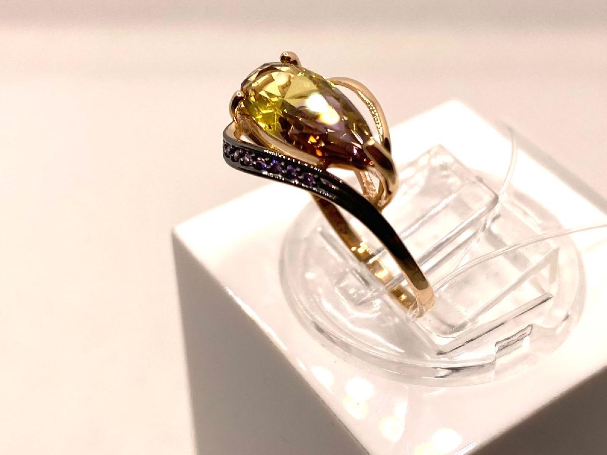 КОЛЬЦО С КАМНЯМИ (Au 585)