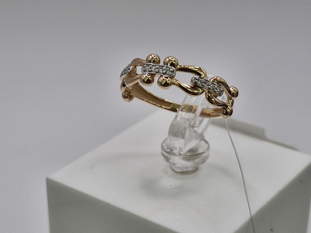 КОЛЬЦО С КАМНЯМИ (Au 585)