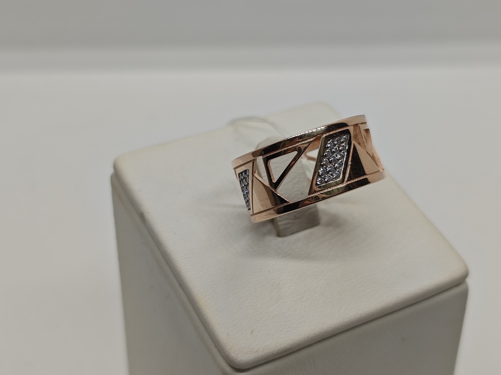 КОЛЬЦО С КАМНЯМИ (Au 585)