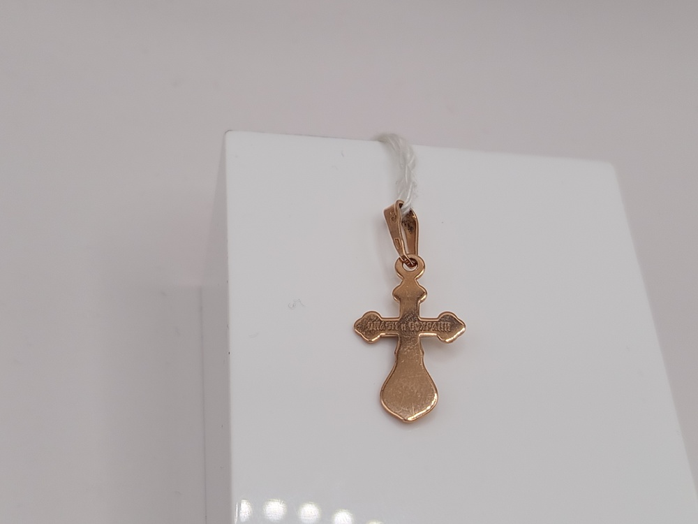 ПОДВЕСКА КРЕСТ БЕЗ КАМНЯ (Au 585)