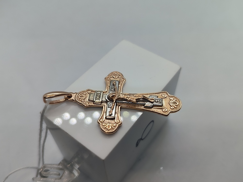 ПОДКБК585 ПОДВЕСКА КРЕСТ БЕЗ КАМНЯ (Au 585)