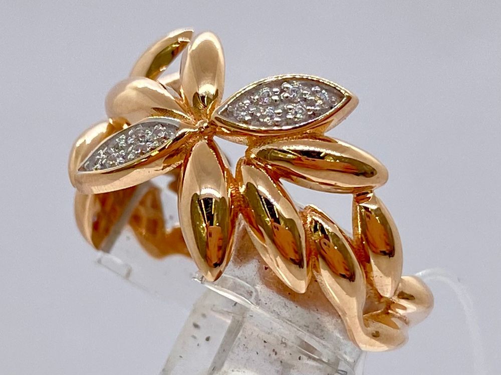 КОЛЬЦО С КАМНЯМИ (Au 585)