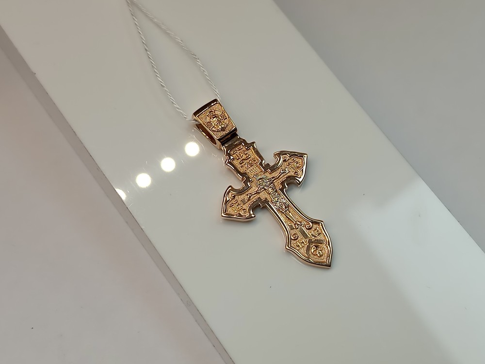 ПОДВЕСКА КРЕСТ БЕЗ КАМНЯ (Au 585)