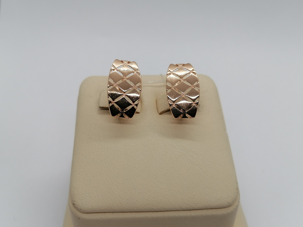 00-52-0196-00 СЕРЬГИ БЕЗ КАМНЯ (Au 585)