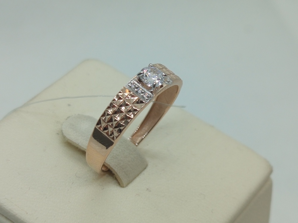 КОЛЬЦО С КАМНЯМИ (Au 585)