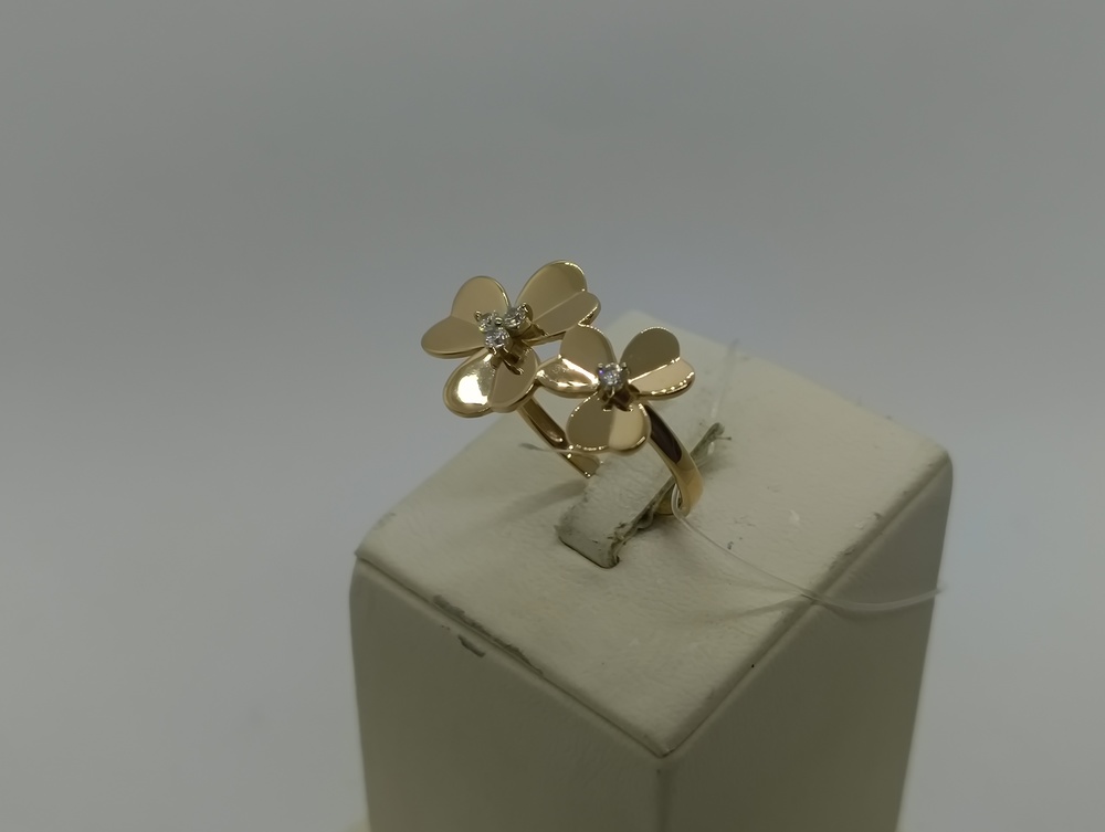 КОЛЬЦО С КАМНЯМИ (Au 585)