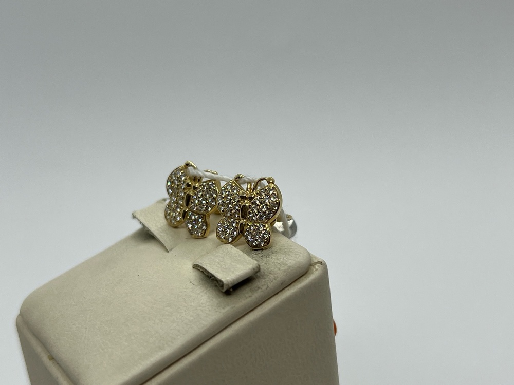 СКМИ585 СЕРЬГИ С КАМНЯМИ (Au 585)