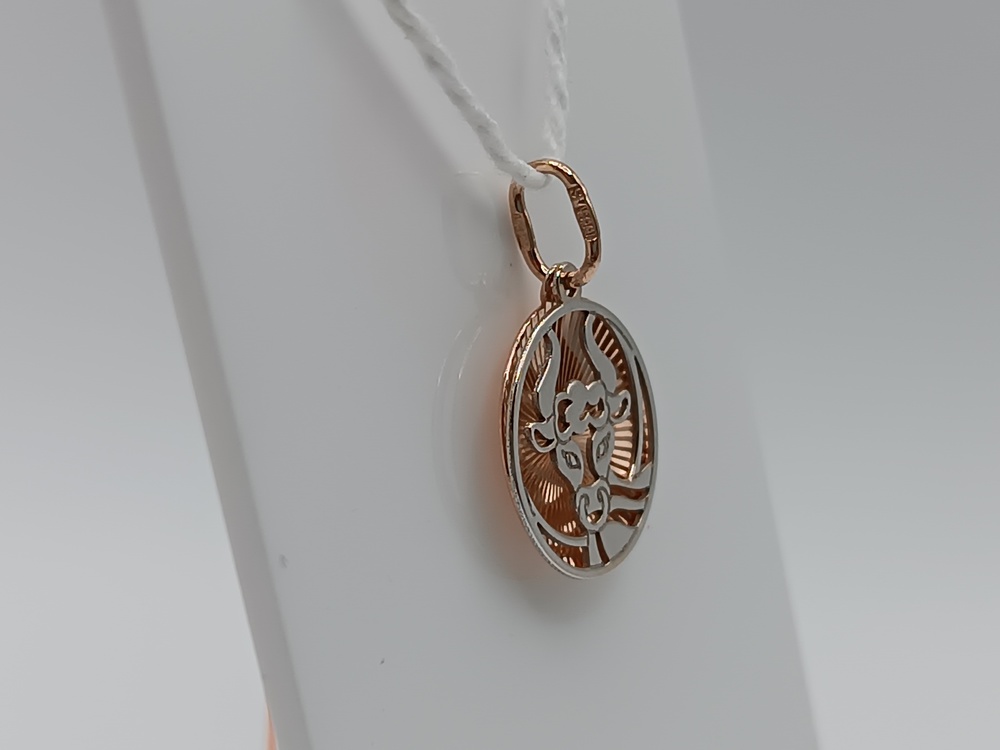 ПОДВЕСКА ЗНАК ЗОДИАКА ТЕЛЕЦ (Au 585)