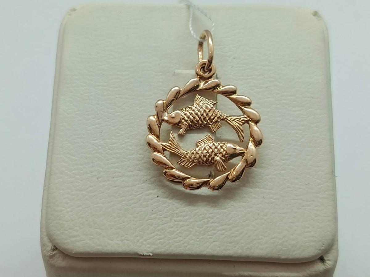 ПОДВЕСКА ЗНАК ЗОДИАКА РЫБЫ Au 585