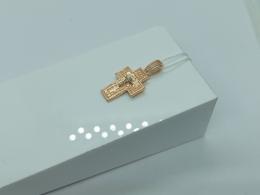 ПОДВЕСКА КРЕСТ БЕЗ КАМНЯ (Au 585)