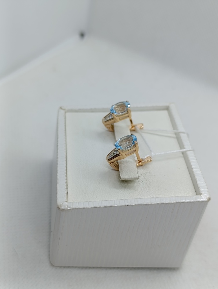 СКМИ585 СЕРЬГИ С КАМНЯМИ (Au 585)